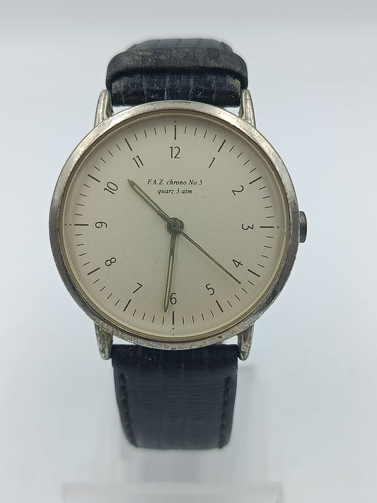 F.A.Z. Chrono No.5 Herrenarmbanduhr Edelstahl Quartz 3ATM Edition Chromo