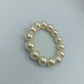 Elastisches Perlenarmband Cremefarben Klassisch Elegant Vintage Stil