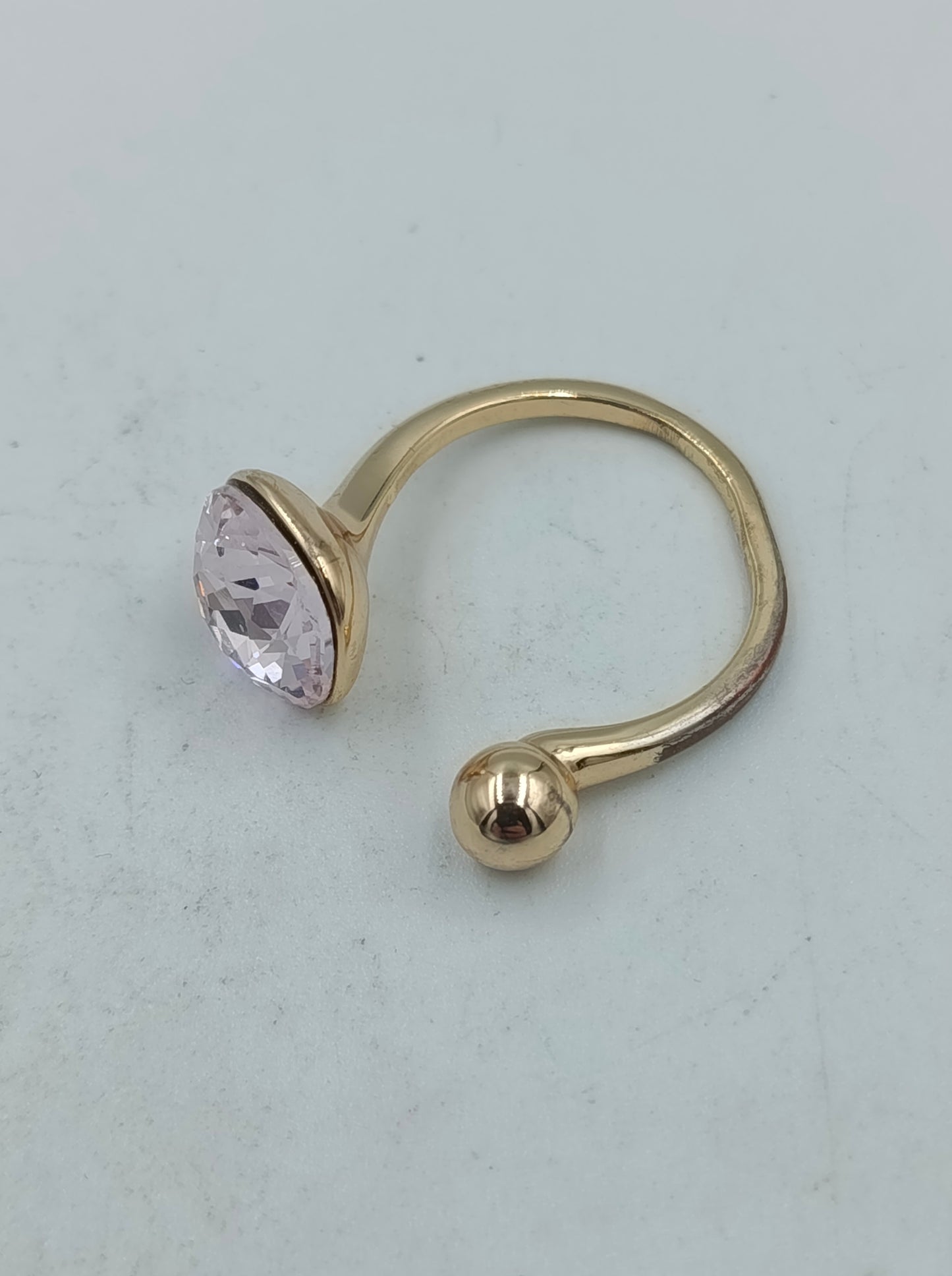 Verstellbarer Ring Goldfarben mit Fliederfarbenem Stein Elegant Modern