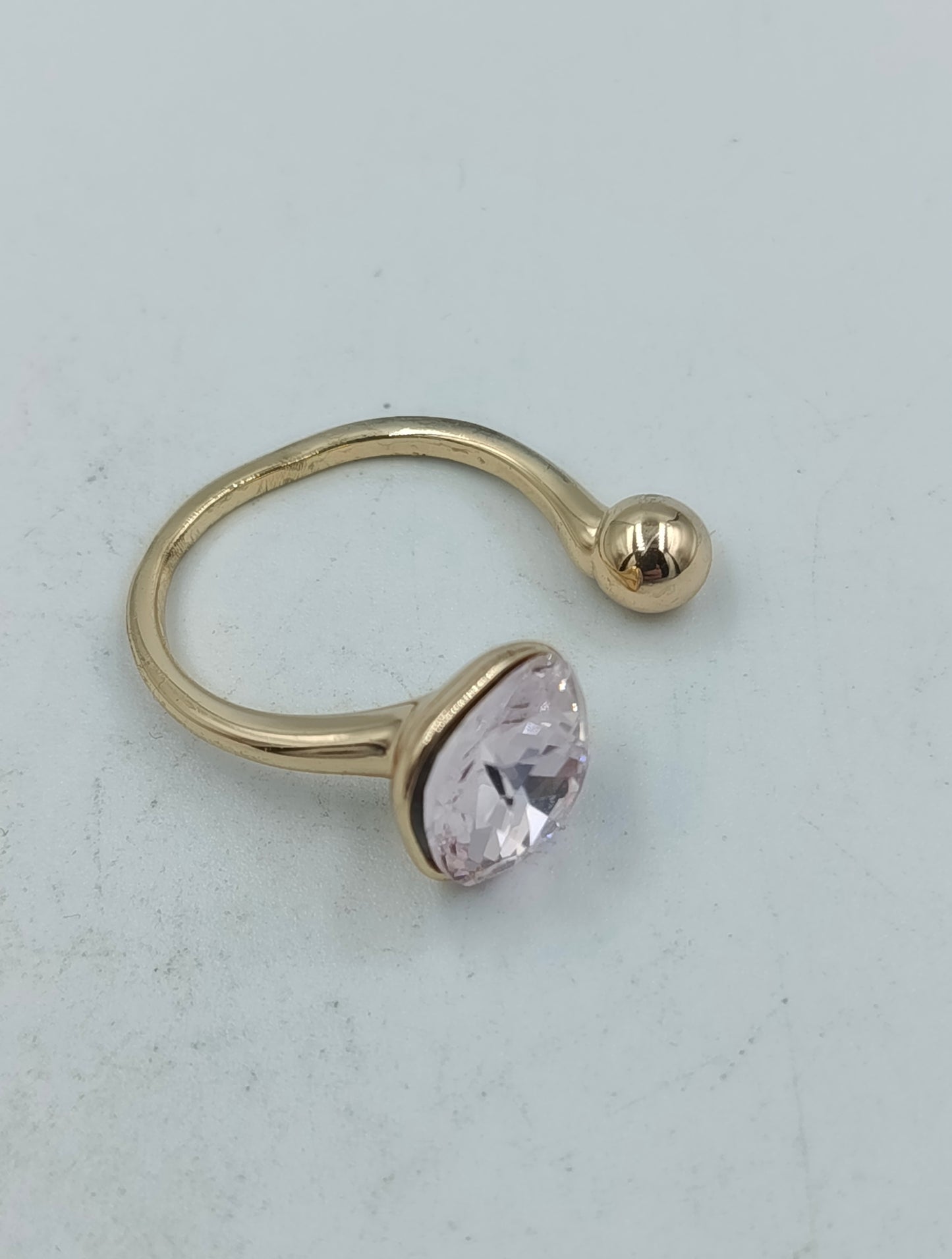 Verstellbarer Ring Goldfarben mit Fliederfarbenem Stein Elegant Modern