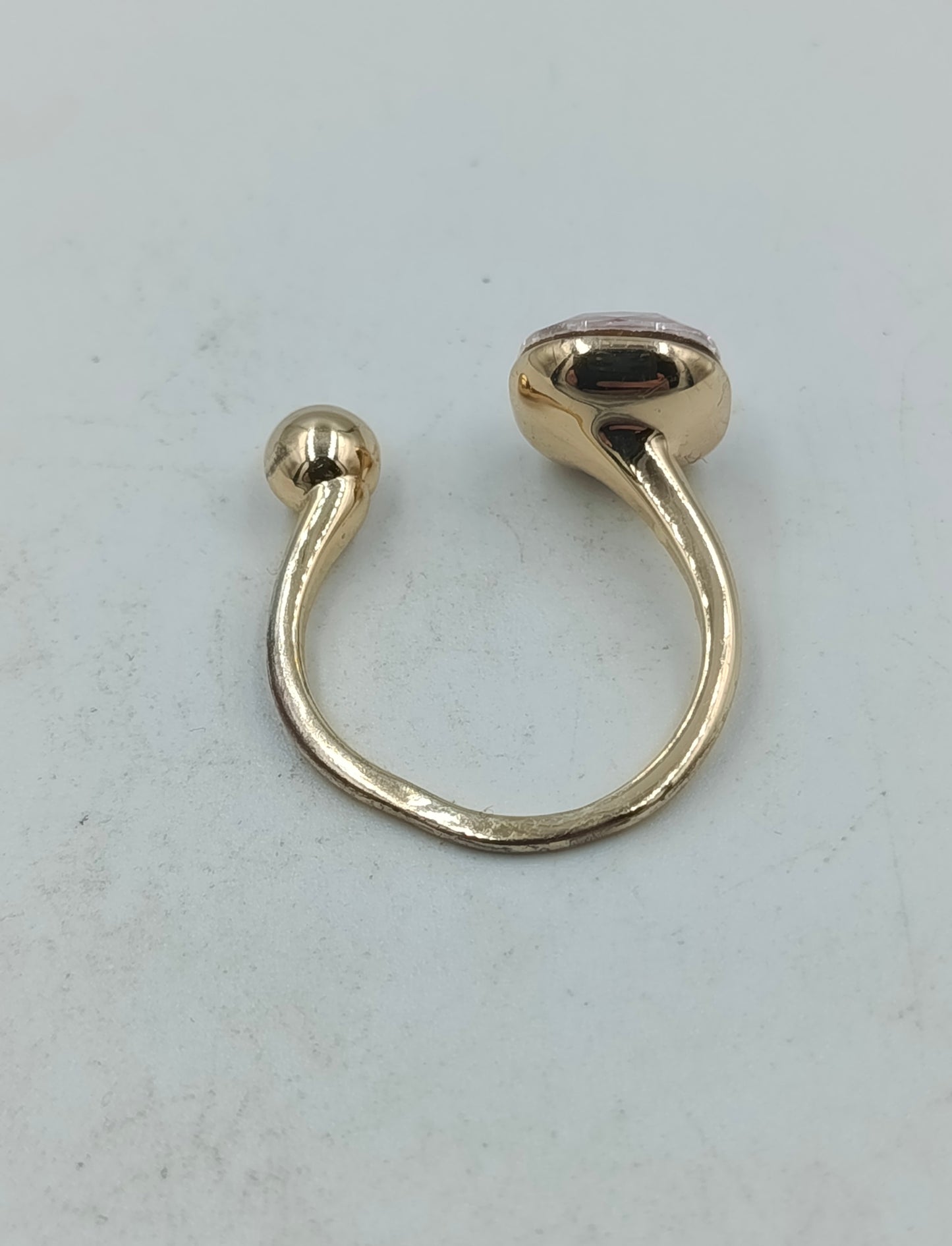 Verstellbarer Ring Goldfarben mit Fliederfarbenem Stein Elegant Modern