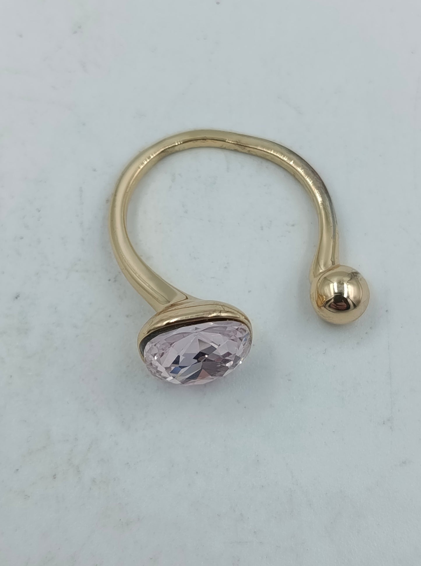 Verstellbarer Ring Goldfarben mit Fliederfarbenem Stein Elegant Modern