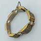 Vintage  Armband Silber Gold Gravur Muster  Damen Schmuck