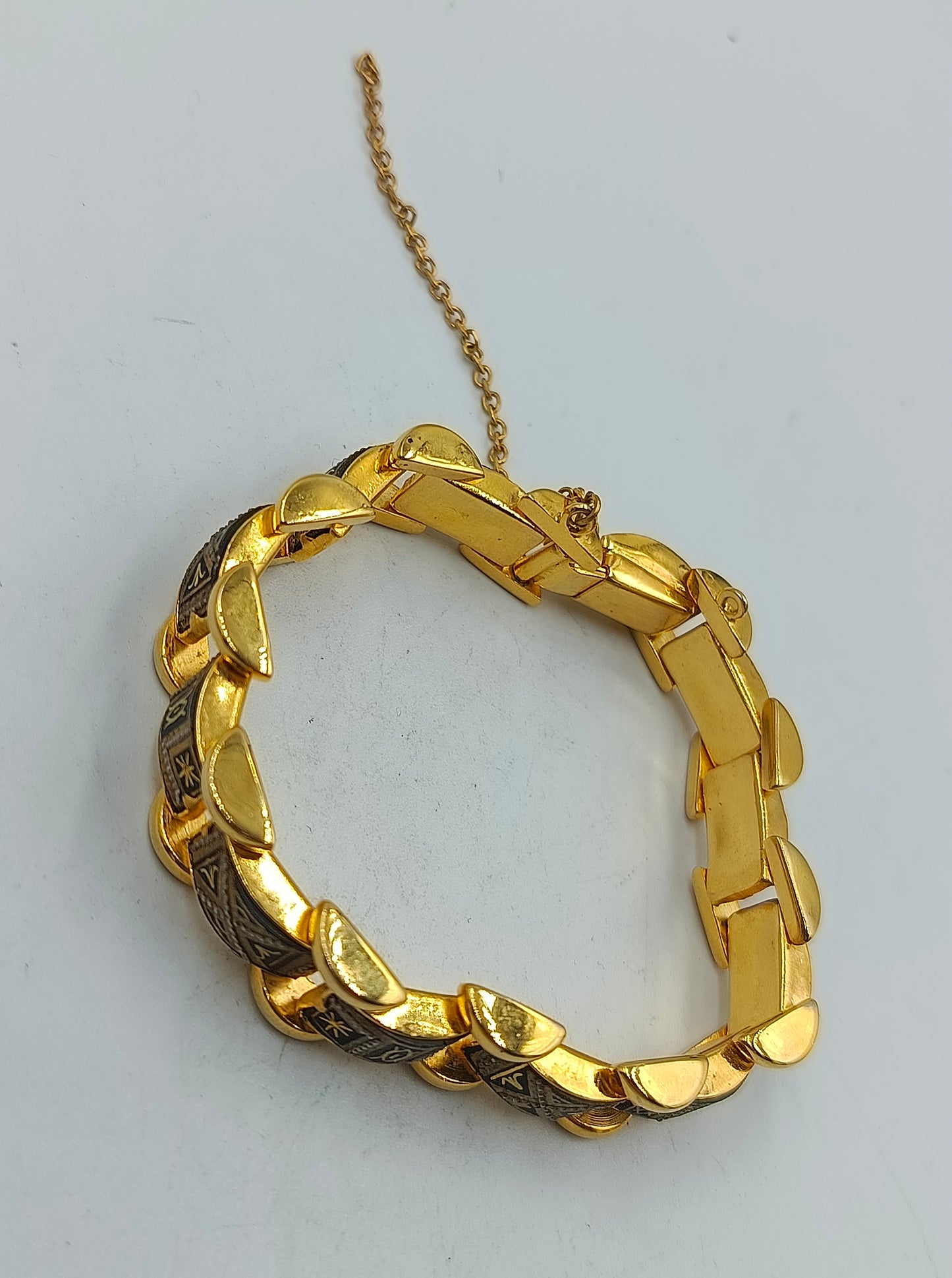 Vintage Armband Gold Gravur Muster  Damen Schmuck