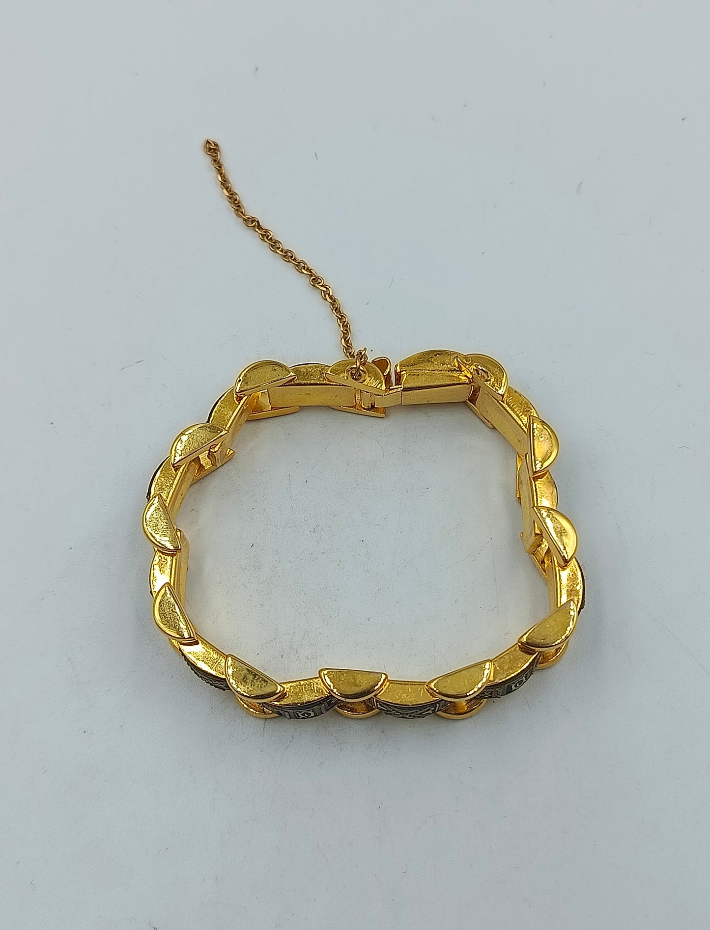 Vintage Armband Gold Gravur Muster  Damen Schmuck