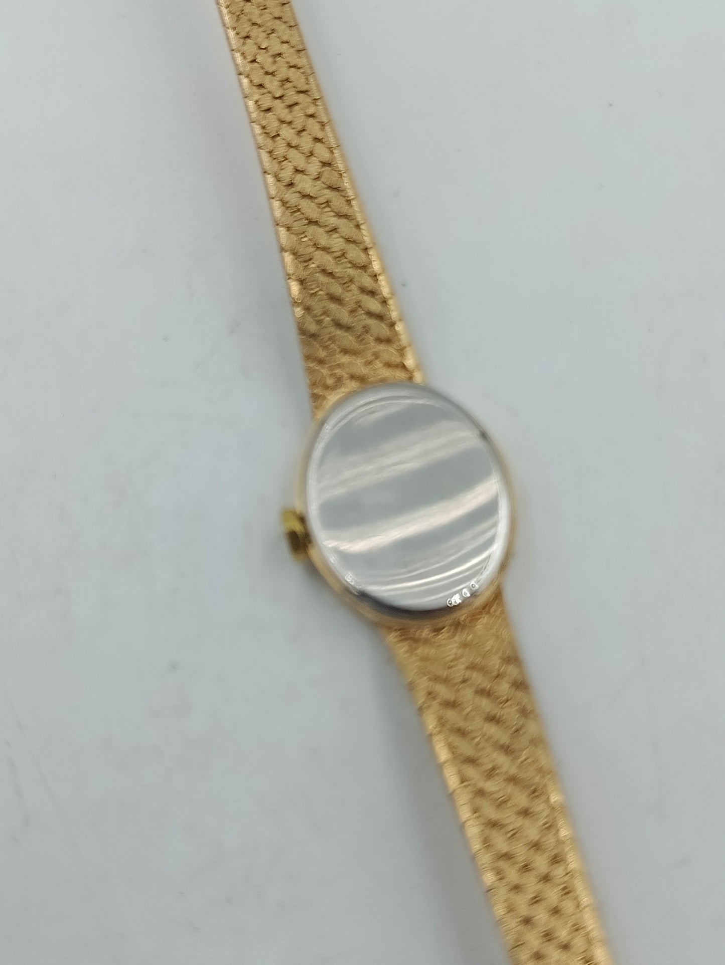 Regent Damen Armbanduhr Goldfarben Vintage Design mit Strukturband Quartz Uhr