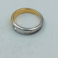 Bicolor Ring silber gold mit klarem Stein zeitlos elegant Schmuck