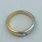 Bicolor Ring silber gold mit klarem Stein zeitlos elegant Schmuck