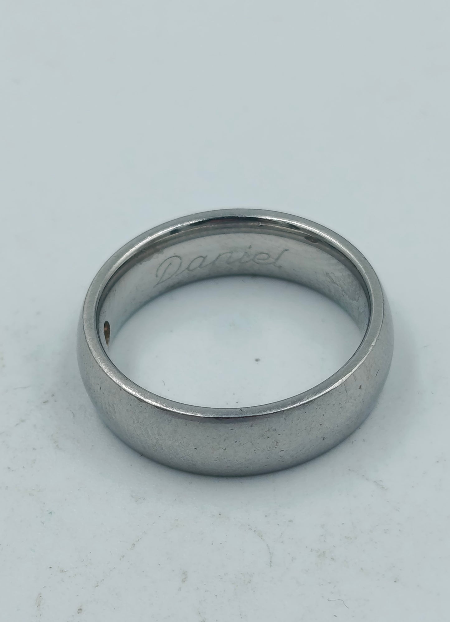 XENOX Edelstahl Ring mit kleinem Stein schlicht modern Damen Herren