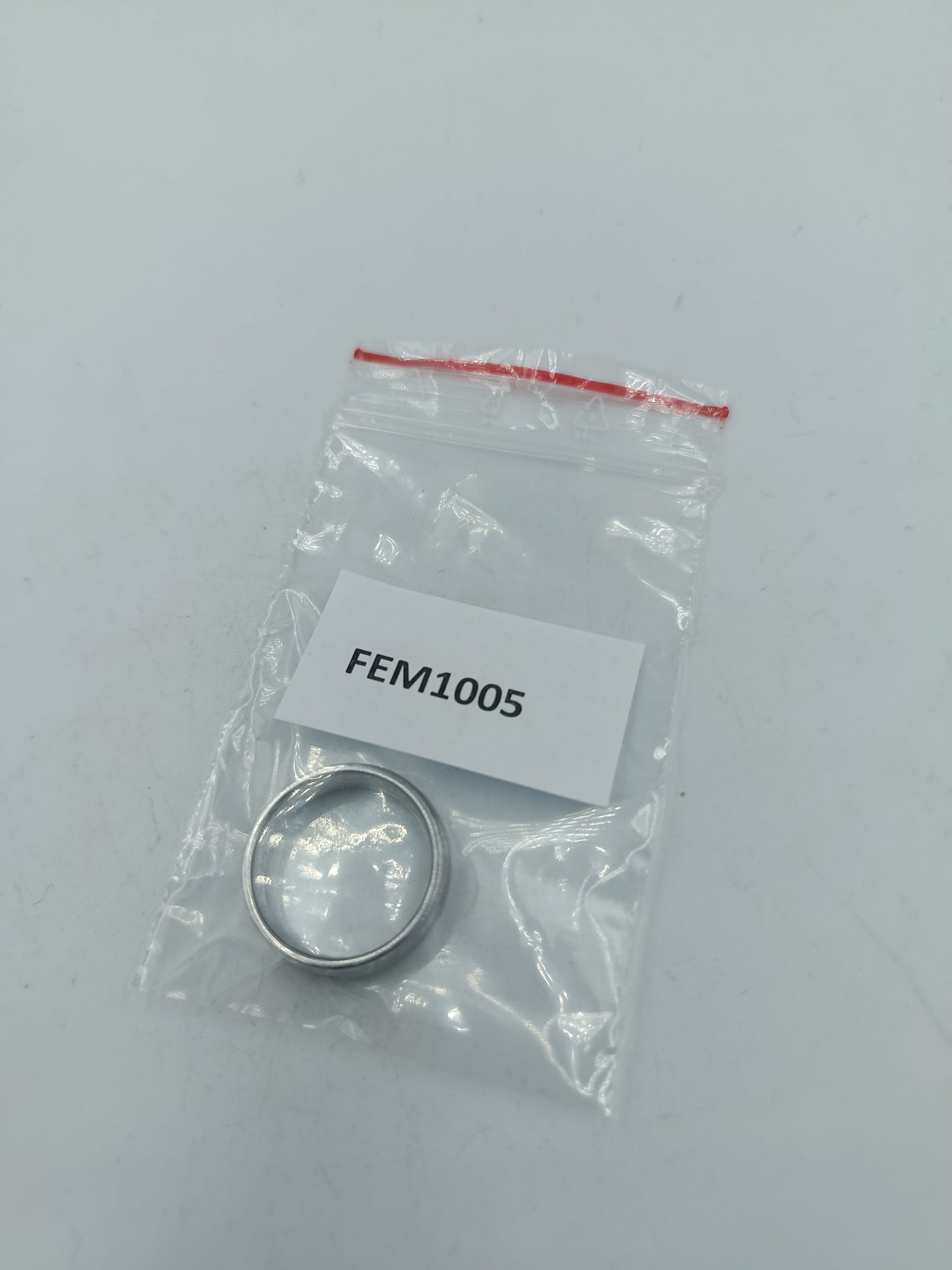 XENOX Edelstahl Ring mit kleinem Stein schlicht modern Damen Herren