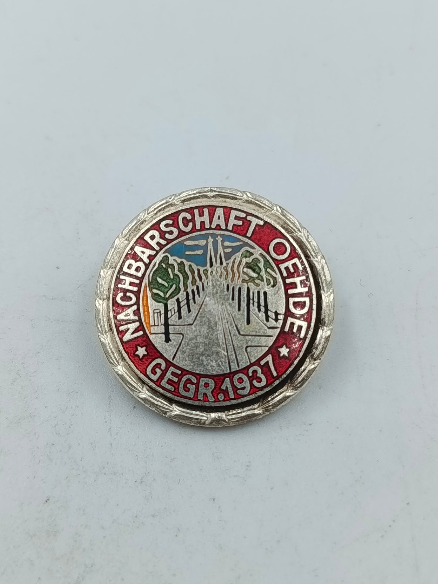 Anstecknadel Nachbarschaft Oehde Gegr 1937 Emaille Pin Abzeichen Sammler