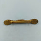 Vintage Brosche goldfarben mit grünen Steinen filigran Schmuck