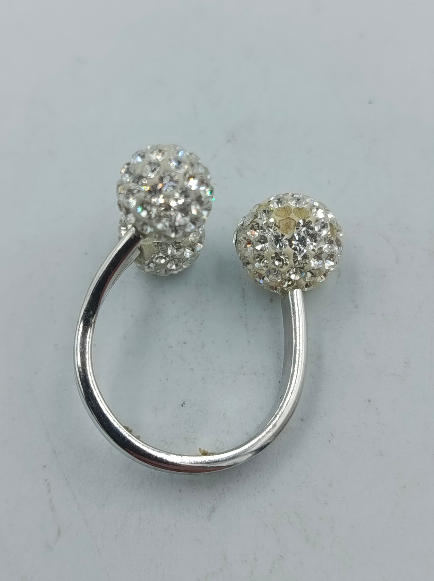 925 Silber Ring mit funkelnden Kugeln Zirkonia Gr55 Modern Elegant