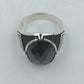 925 Silber Herrenring mit Schwarzem Onyx Stein Gr63 Elegant Massiv