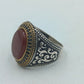 925 Silber Herrenring Roter Stein Antik Orientalisch Gr63 Massiv Schmuck