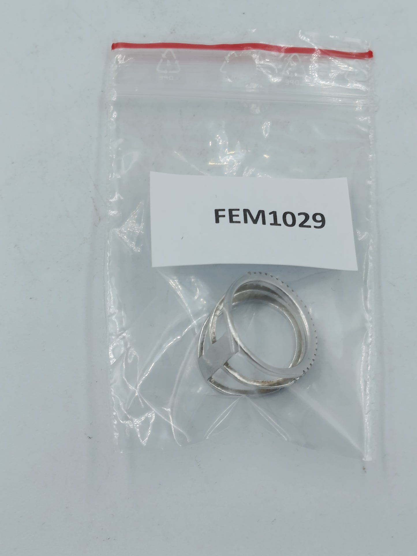 925 Silber Damenring Kreuz Design Modern Elegant Gr51 Minimalistisch