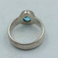 925 Silber Damenring mit Hellblauem Stein Gr57 Klassisches Design