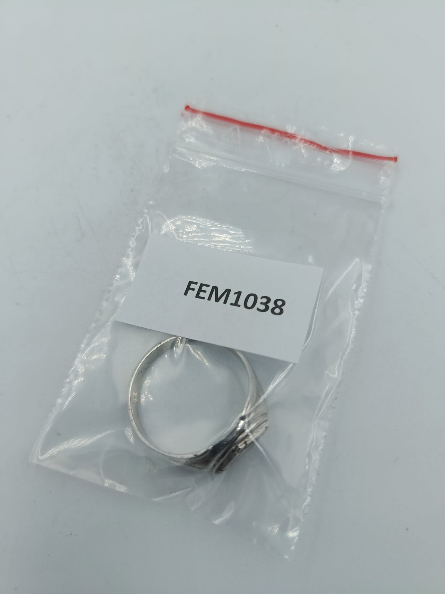 925 Silber Herrenring mit Gravur Rechteck Muster Gr70 Schlicht Klassisch