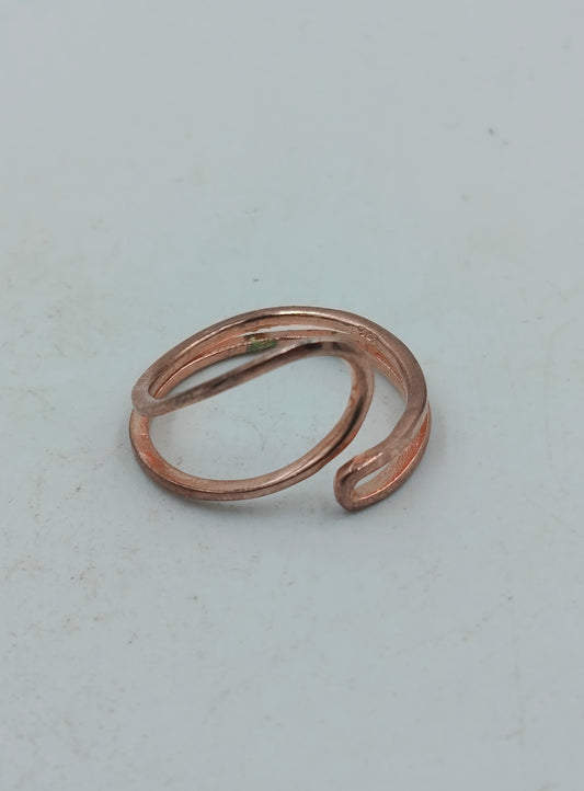 925 Silber Verstellbarer Ring Roséfarben Modern Minimalistisch