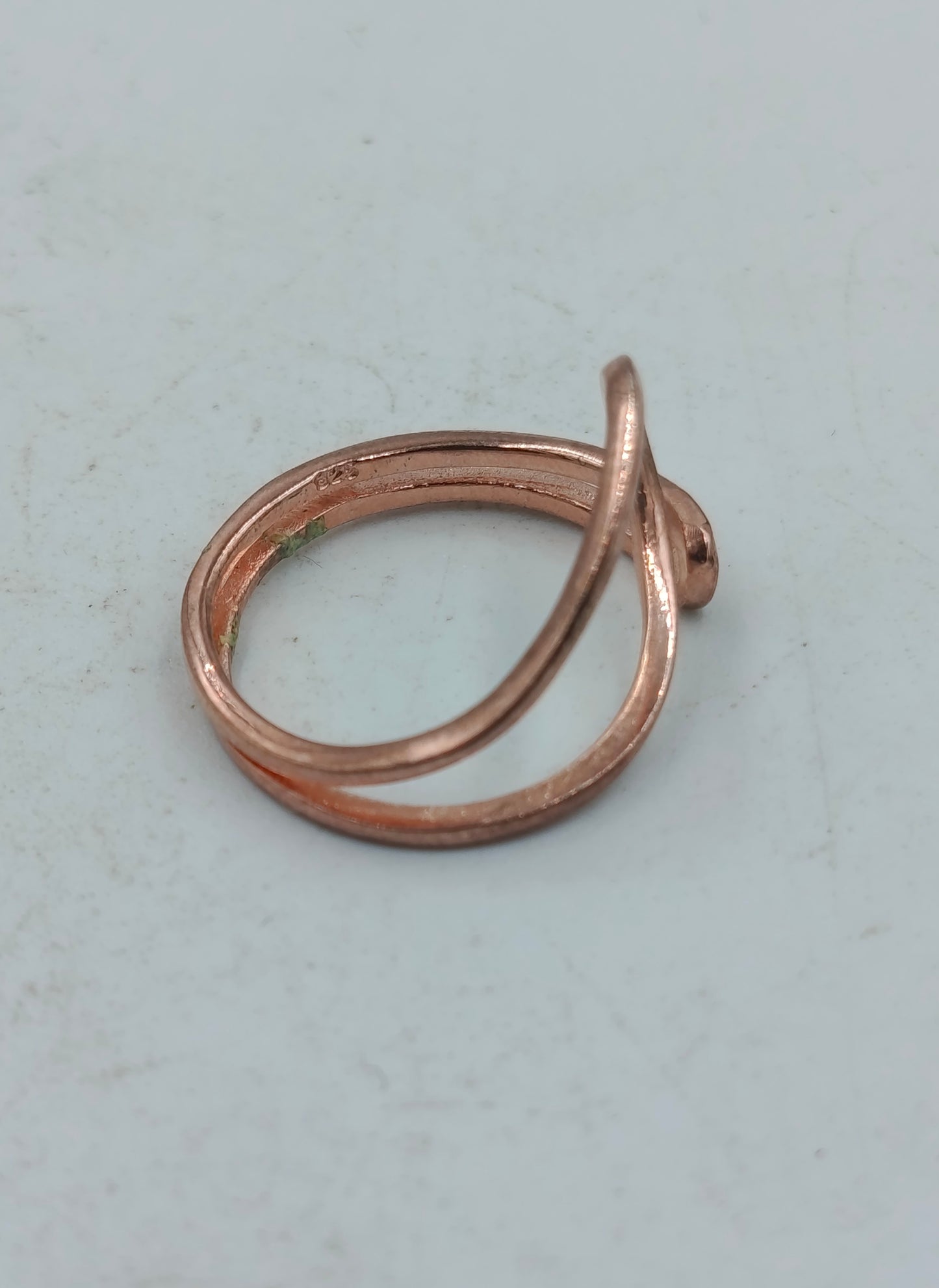 925 Silber Verstellbarer Ring Roséfarben Modern Minimalistisch