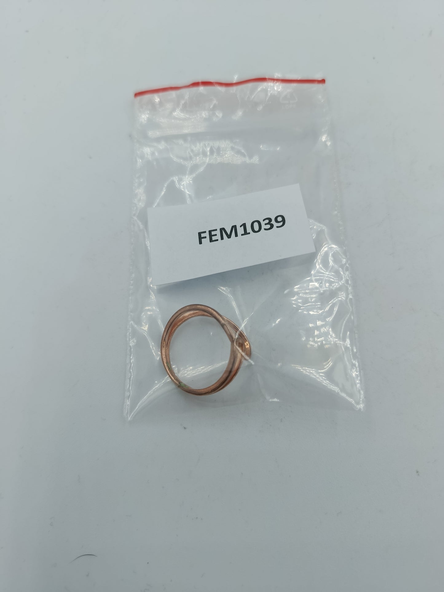 925 Silber Verstellbarer Ring Roséfarben Modern Minimalistisch