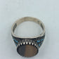 925 Silber Ring Tigerauge Orientalisch Vintage Verziert Gr 65