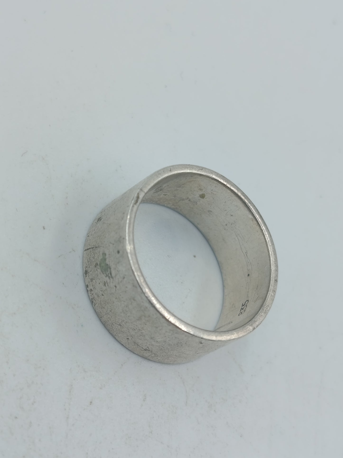835 Silber Bandring Breit Klassisch Unisex Minimalistisch Gr 58