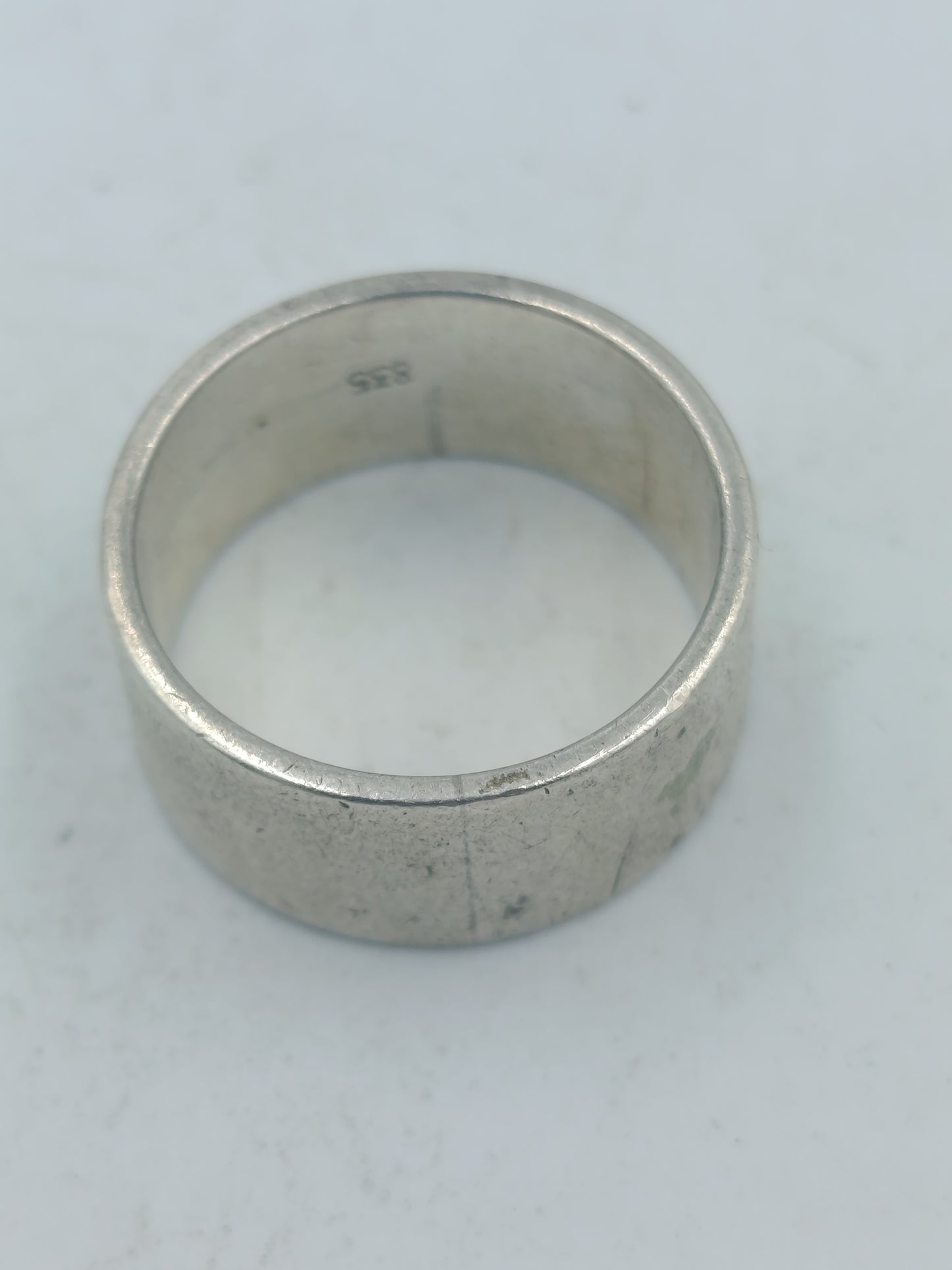 835 Silber Bandring Breit Klassisch Unisex Minimalistisch Gr 58