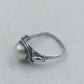 925 Silber Ring Perle Filigran Vintage Damen Gr51