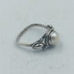 925 Silber Ring Perle Filigran Vintage Damen Gr51