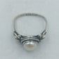 925 Silber Ring Perle Filigran Vintage Damen Gr51