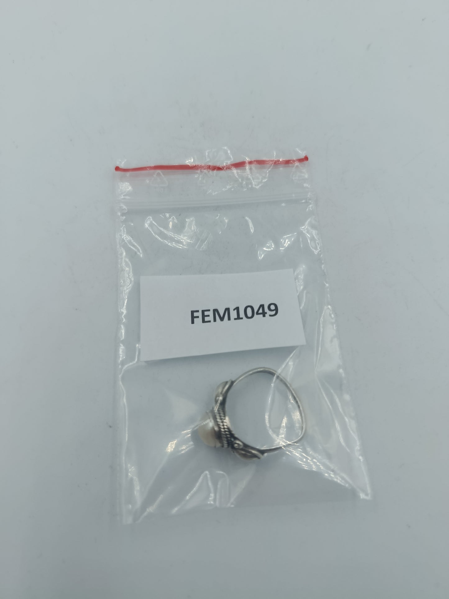 925 Silber Ring Perle Filigran Vintage Damen Gr51