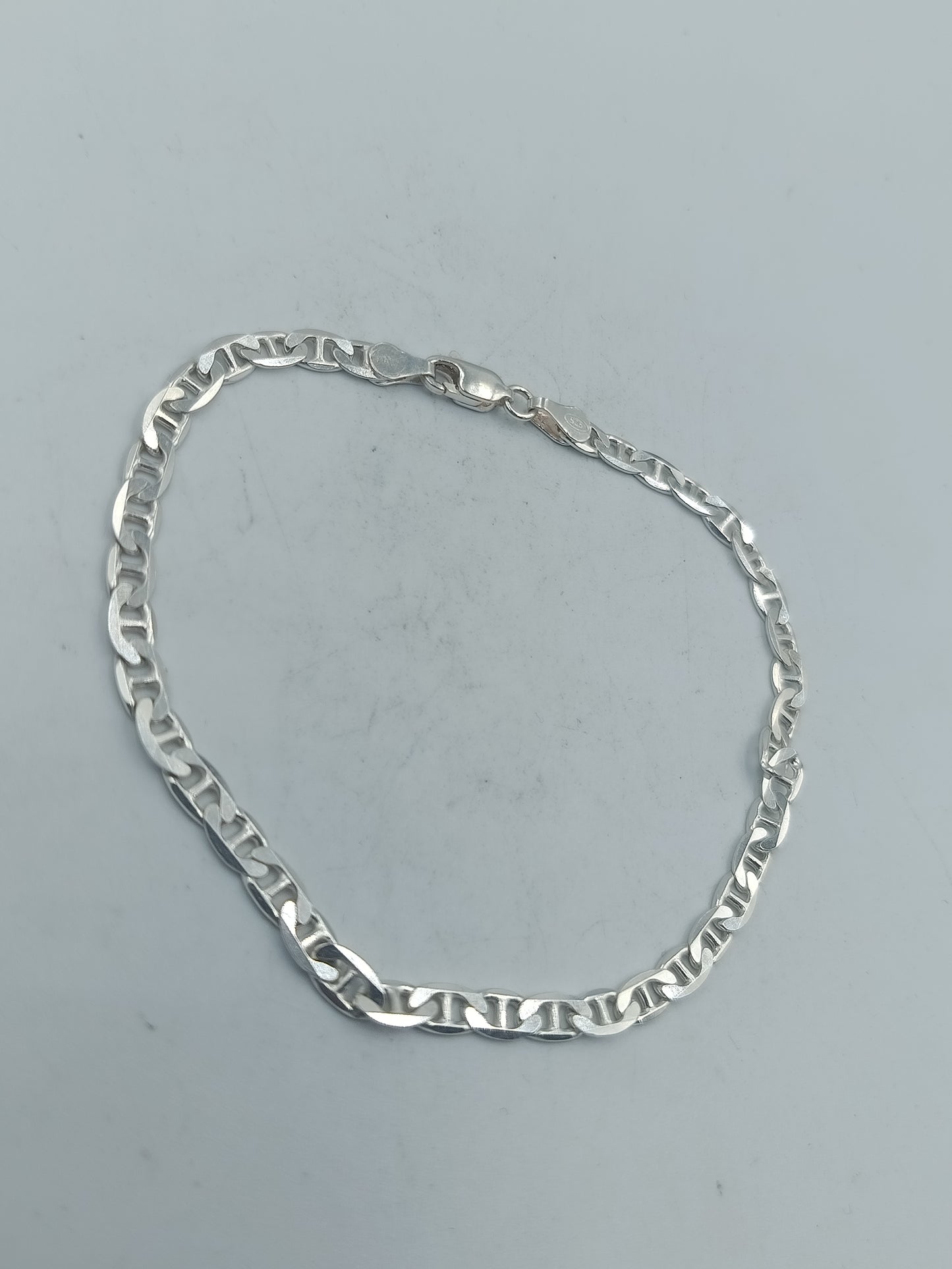 925 Silber Armband Figaro 22cm Klassisch Unisex