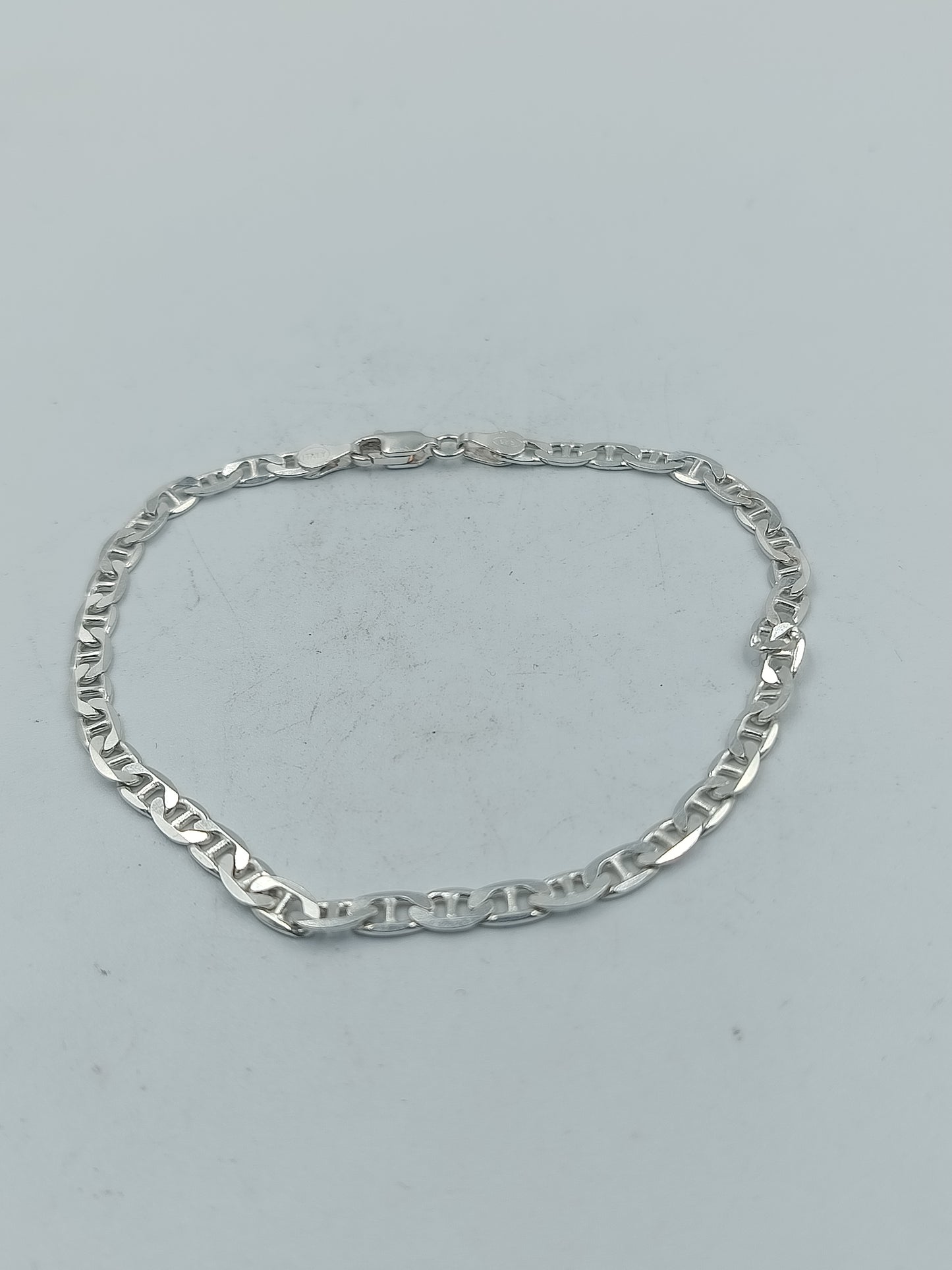 925 Silber Armband Figaro 22cm Klassisch Unisex