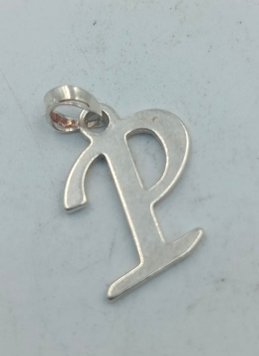925 Silber Anhänger Buchstabe P Initiale 2cm