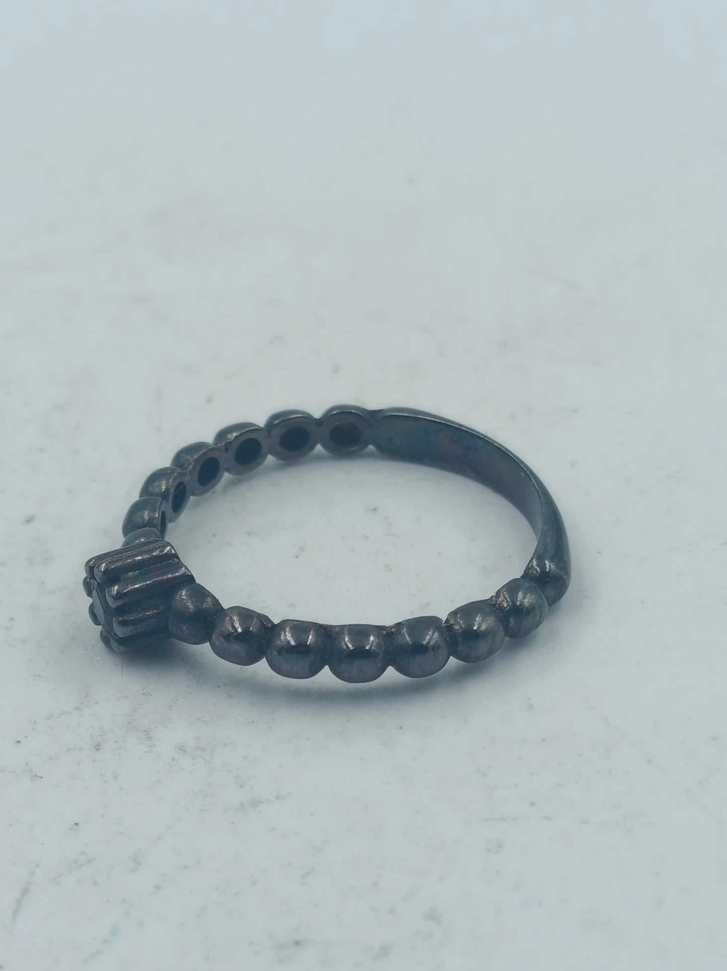 925 Silber Ring oxidiert Gr55 Vintage Design