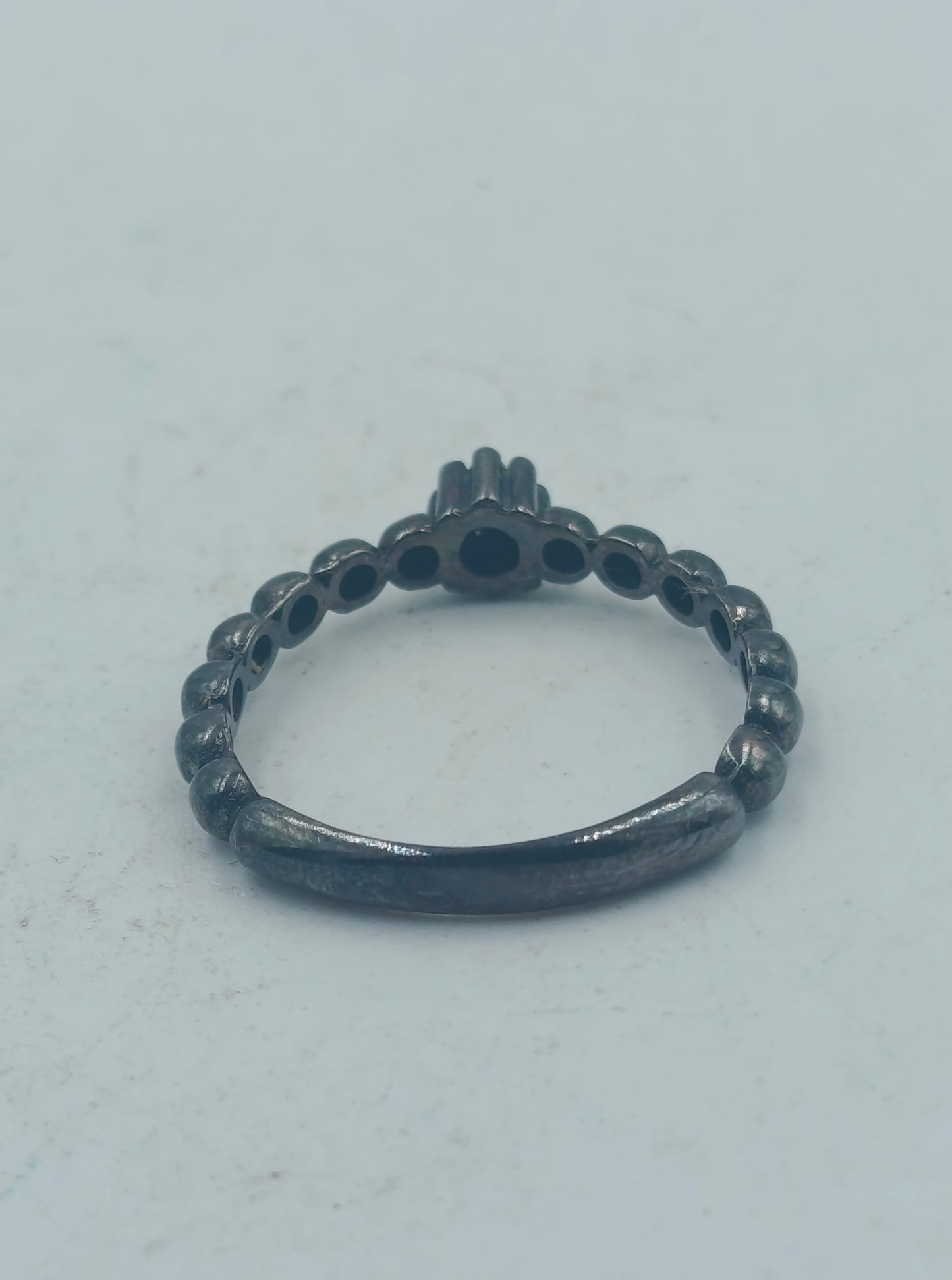 925 Silber Ring oxidiert Gr55 Vintage Design