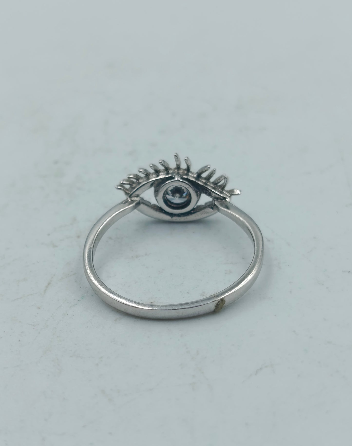 925 Silber Ring mit Auge-Design und Zirkonia