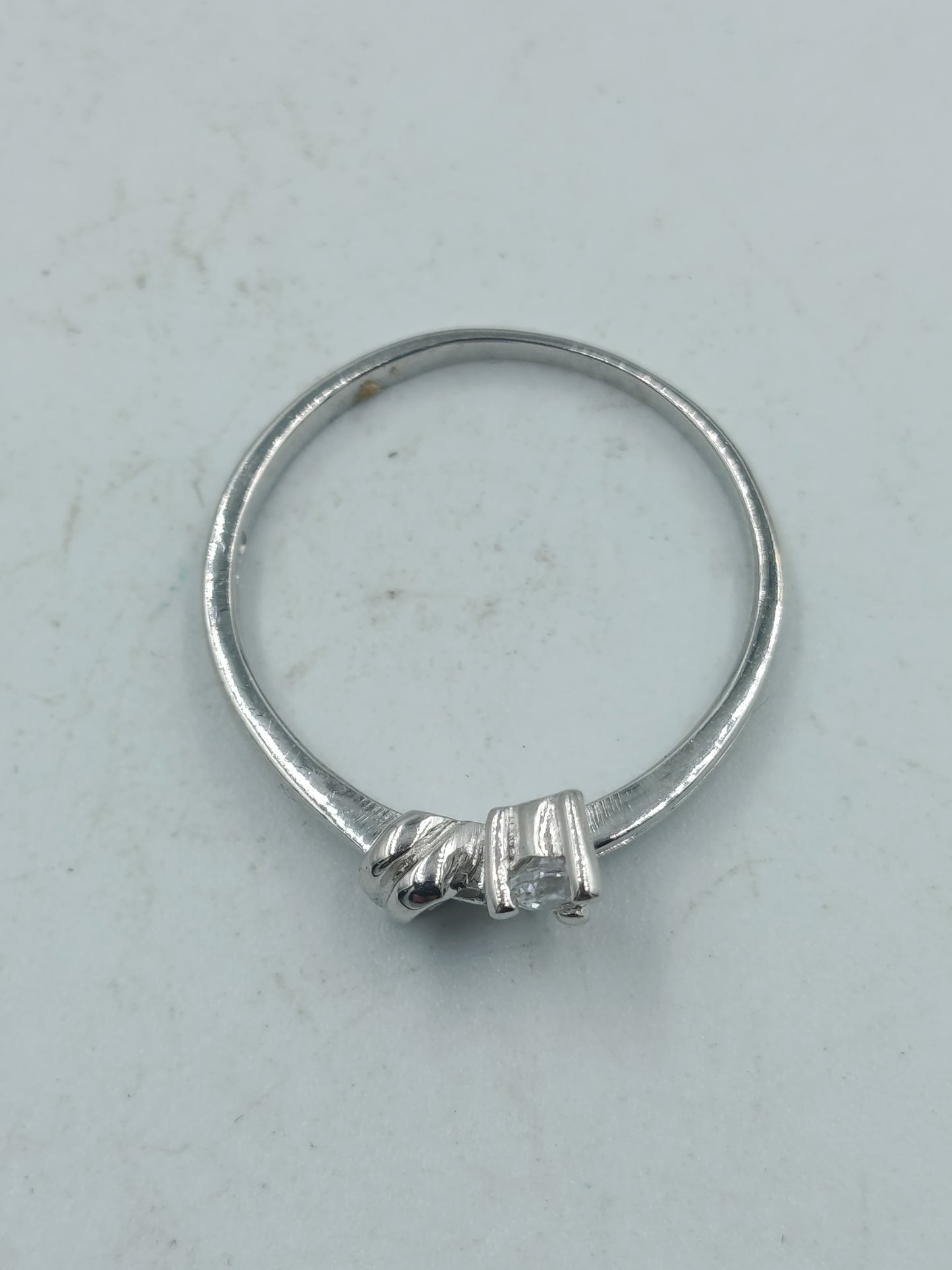 925 Silber Ring Kristall Solitär eleganter Damenring