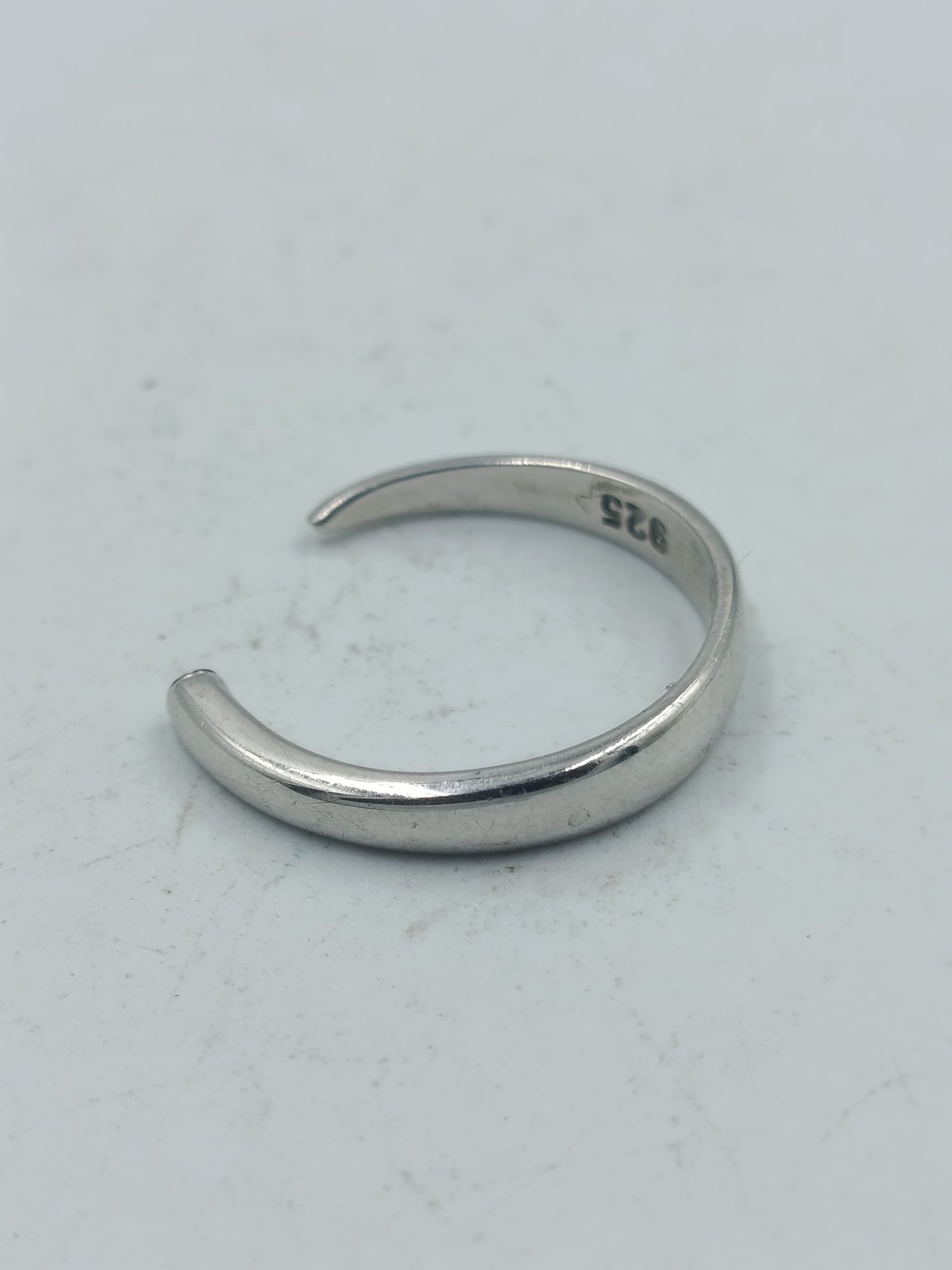 925 Silber Ring schlicht verstellbar und flexibel