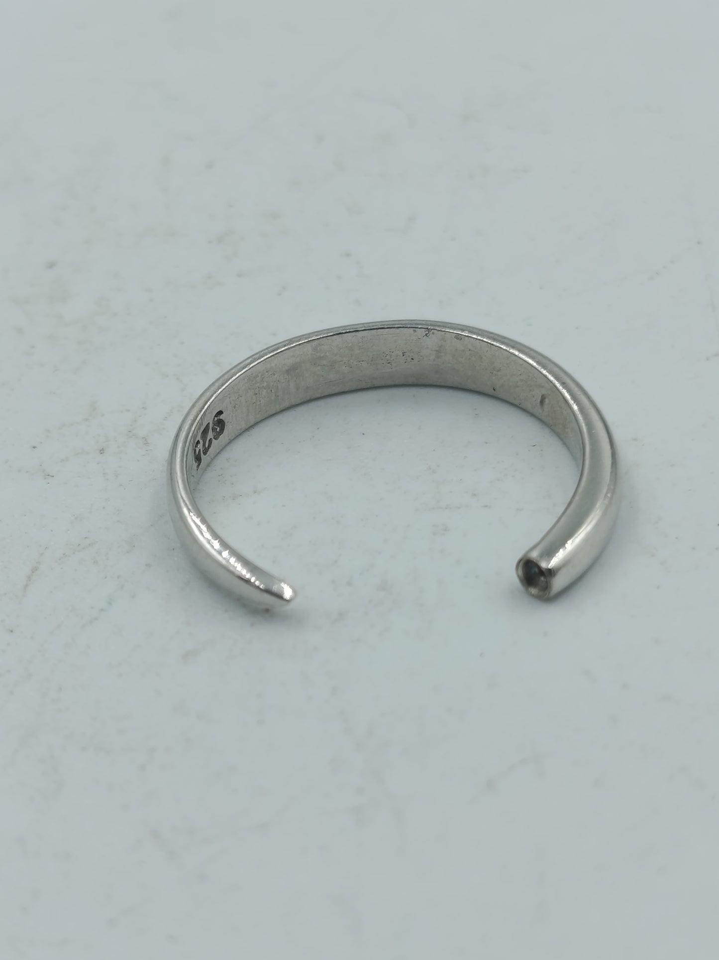 925 Silber Ring schlicht verstellbar und flexibel
