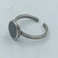 925 Silber Ring mit schwarzem Stein verstellbar elegant schlicht