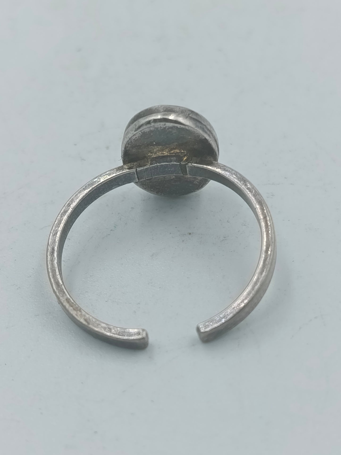 925 Silber Ring mit schwarzem Stein verstellbar elegant schlicht