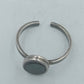 925 Silber Ring mit schwarzem Stein verstellbar elegant schlicht