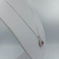 925 Silber Halskette mit rotem Stein und Zirkonia