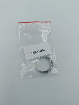 925 Silber Ring mit klaren Kristallen in pavé Optik