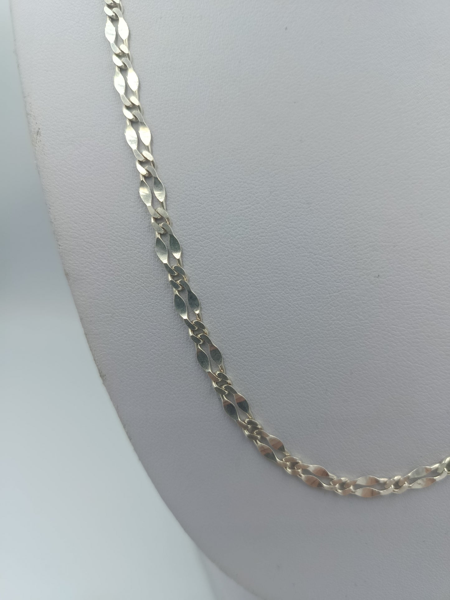 925 Silber Halskette Figaro 55cm Glanz Silberkette