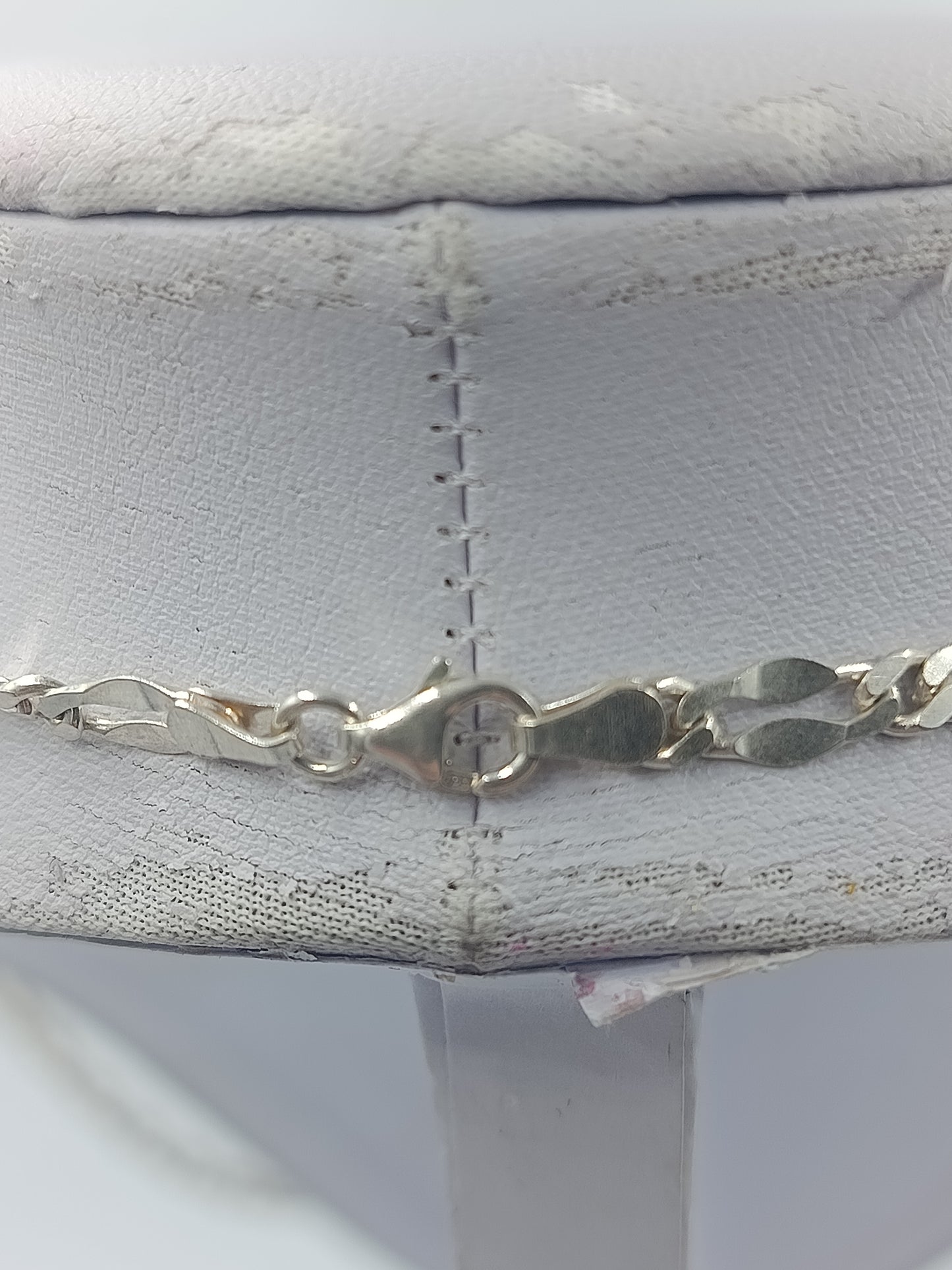 925 Silber Halskette Figaro 55cm Glanz Silberkette