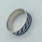 925 Silber Ring mit schwarz silbernem Muster Gr65