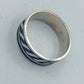 925 Silber Ring mit schwarz silbernem Muster Gr65